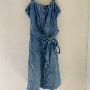 GAP - 8 - Denim Apron Button Front Dress with Belt